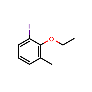 Chemical structure of 2-ethoxy-1-iodo-3-methylbenzene , CAS 861349-18-0, AChemBlock AD296148