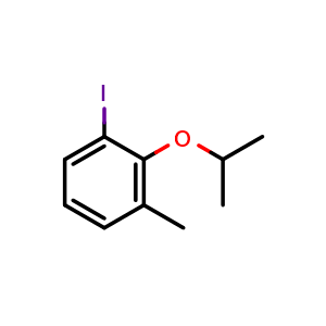 Chemical structure of 1-iodo-2-isopropoxy-3-methylbenzene , CAS 1208077-85-3, AChemBlock AD296151
