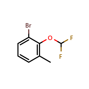 Chemical structure of 1-bromo-2-(difluoromethoxy)-3-methylbenzene , CAS 954236-08-9, AChemBlock AD296153