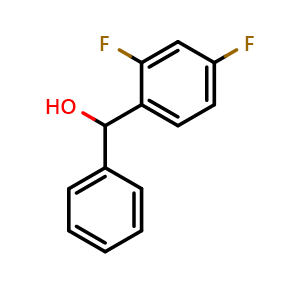 Chemical structure of (2,4-difluorophenyl)(phenyl)methanol , CAS 182192-95-6, AChemBlock AD296157