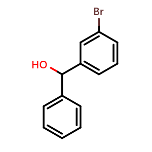 Chemical structure of (3-bromophenyl)(phenyl)methanol , CAS 63012-04-4, AChemBlock AD296158