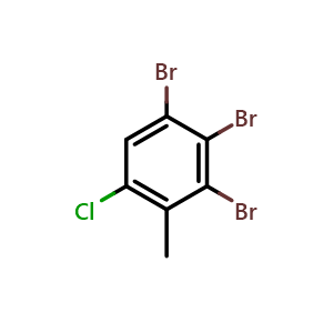 Chemical structure of 1,2,3-tribromo-5-chloro-4-methylbenzene , CAS 2969454-86-0, AChemBlock AD296163