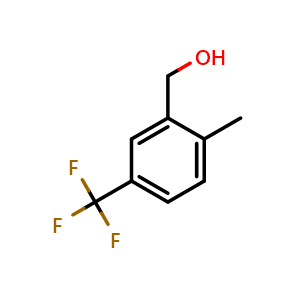 Chemical structure of (2-methyl-5-(trifluoromethyl)phenyl)methanol , CAS 261952-13-0, AChemBlock AD296174