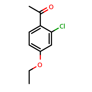 Chemical structure of 1-(2-chloro-4-ethoxyphenyl)ethanone , CAS 90919-13-4, AChemBlock AD296195