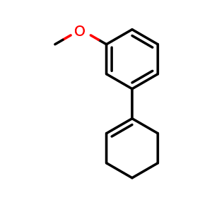 Chemical structure of 3'-methoxy-2,3,4,5-tetrahydro-1,1'-biphenyl , CAS 1884-41-9, AChemBlock AD296214