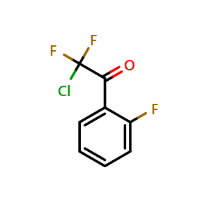 Chemical structure of 2-chloro-2,2-difluoro-1-(2-fluorophenyl)ethanone , CAS 1566680-38-3, AChemBlock AD296223