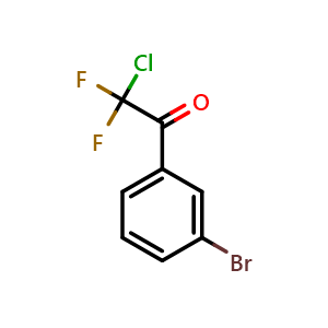 Chemical structure of 1-(3-bromophenyl)-2-chloro-2,2-difluoroethanone , CAS 1823325-66-1, AChemBlock AD296226