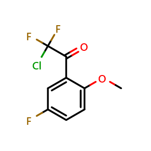 Chemical structure of 2-chloro-2,2-difluoro-1-(5-fluoro-2-methoxyphenyl)ethanone , CAS 1352222-34-4, AChemBlock AD296227