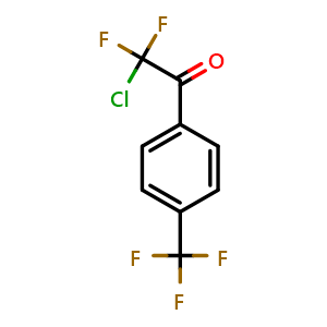 Chemical structure of 2-chloro-2,2-difluoro-1-(4-(trifluoromethyl)phenyl)ethanone , CAS 1321028-39-0, AChemBlock AD296228