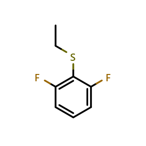 Chemical structure of (2,6-difluorophenyl)(ethyl)sulfane , CAS 2918965-94-1, AChemBlock AD296230