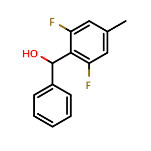 Chemical structure of (2,6-difluoro-4-methylphenyl)(phenyl)methanol , CAS 2918913-69-4, AChemBlock AD296260