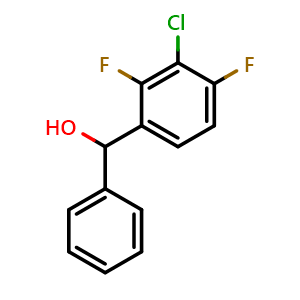 Chemical structure of (3-chloro-2,4-difluorophenyl)(phenyl)methanol , CAS 2918931-48-1, AChemBlock AD296264