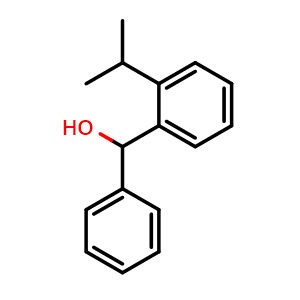 Chemical structure of (2-isopropylphenyl)(phenyl)methanol , CAS 21945-82-4, AChemBlock AD296287