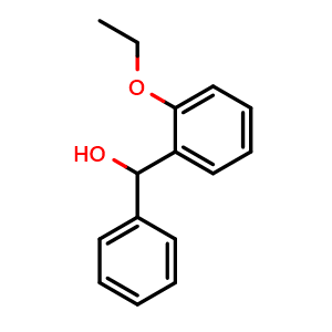 Chemical structure of (2-ethoxyphenyl)(phenyl)methanol , CAS 94001-63-5, AChemBlock AD296289