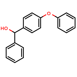 Chemical structure of (4-phenoxyphenyl)(phenyl)methanol , CAS 34979-35-6, AChemBlock AD296304