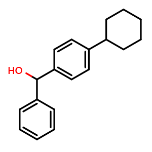 Chemical structure of (4-cyclohexylphenyl)(phenyl)methanol , CAS 72396-97-5, AChemBlock AD296306