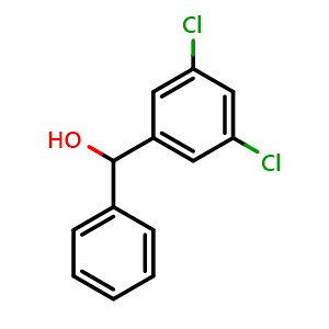 Chemical structure of (3,5-dichlorophenyl)(phenyl)methanol , CAS 13395-70-5, AChemBlock AD296313