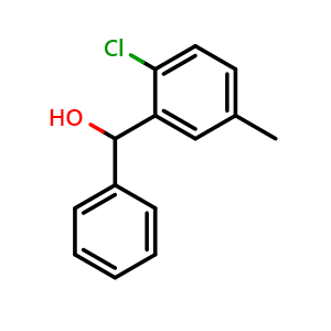 Chemical structure of (2-chloro-5-methylphenyl)(phenyl)methanol , CAS 2027788-62-9, AChemBlock AD296321