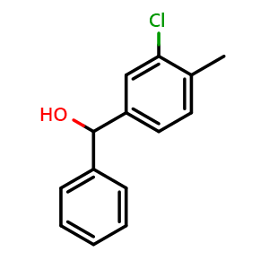 Chemical structure of (3-chloro-4-methylphenyl)(phenyl)methanol , CAS 1343599-33-6, AChemBlock AD296322