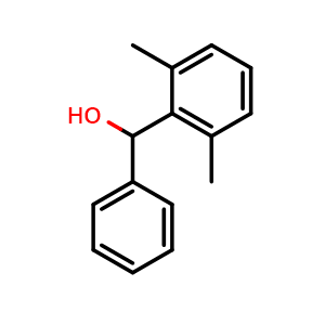 Chemical structure of (2,6-dimethylphenyl)(phenyl)methanol , CAS 21945-72-2, AChemBlock AD296334