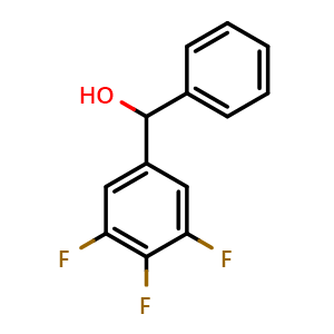Chemical structure of phenyl(3,4,5-trifluorophenyl)methanol , CAS 412307-28-9, AChemBlock AD296341