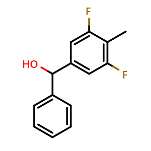 Chemical structure of (3,5-difluoro-4-methylphenyl)(phenyl)methanol , CAS 2918882-31-0, AChemBlock AD296347