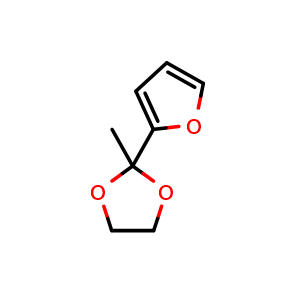 Chemical structure of 2-(Furan-2-yl)-2-methyl-1,3-dioxolane , CAS 69536-36-3, AChemBlock AD296359