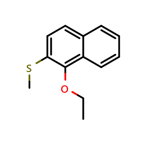 Chemical structure of (1-ethoxynaphthalen-2-yl)(methyl)sulfane , CAS 2918904-63-7, AChemBlock AD296363