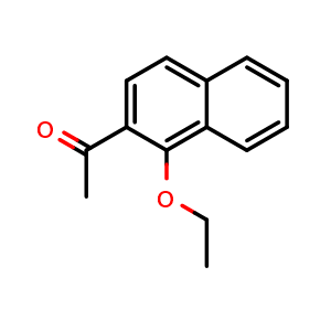 Chemical structure of 1-(1-ethoxynaphthalen-2-yl)ethanone , CAS 273926-67-3, AChemBlock AD296365