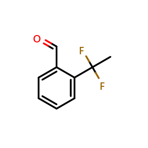 Chemical structure of 2-(1,1-difluoroethyl)benzaldehyde , CAS 1782543-66-1, AChemBlock AD296381