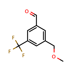 Chemical structure of 3-(methoxymethyl)-5-(trifluoromethyl)benzaldehyde , CAS 2918874-17-4, AChemBlock AD296384