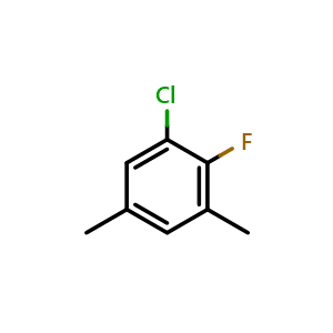 Chemical structure of 1-chloro-2-fluoro-3,5-dimethylbenzene , CAS 1805952-38-8, AChemBlock AD296389