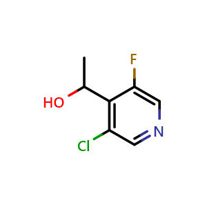 Chemical structure of 1-(3-chloro-5-fluoropyridin-4-yl)ethanol , CAS 2066567-74-4, AChemBlock AD296431