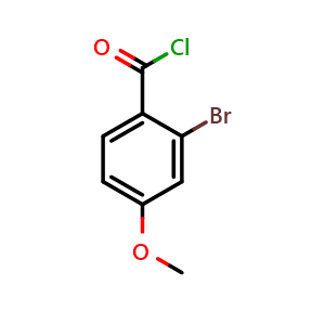 Chemical structure of 2-bromo-4-methoxybenzoyl chloride , CAS 88741-40-6, AChemBlock AD296436