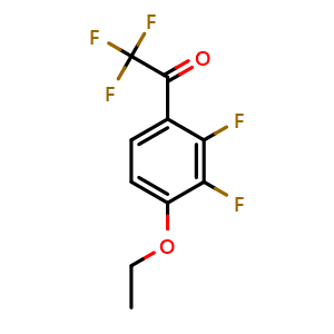 Chemical structure of 1-(4-ethoxy-2,3-difluorophenyl)-2,2,2-trifluoroethanone , CAS 2969465-72-1, AChemBlock AD296468