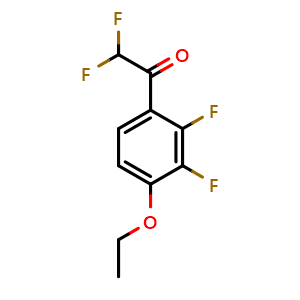 Chemical structure of 1-(4-ethoxy-2,3-difluorophenyl)-2,2-difluoroethanone , CAS 2969455-81-8, AChemBlock AD296469
