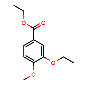 Chemical structure of ethyl 3-ethoxy-4-methoxybenzoate , CAS 773136-06-4, AChemBlock AD296493