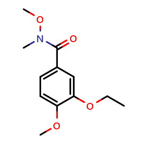 Chemical structure of 3-ethoxy-N,4-dimethoxy-N-methylbenzamide , CAS 233773-32-5, AChemBlock AD296494