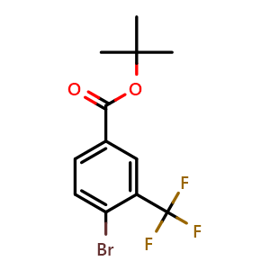 Chemical structure of tert-butyl 4-bromo-3-(trifluoromethyl)benzoate , CAS 1540336-32-0, AChemBlock AD296515