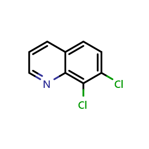 Chemical structure of 7,8-dichloroquinoline , CAS 703-49-1, AChemBlock AD296521