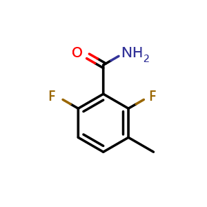 Chemical structure of 2,6-difluoro-3-methylbenzamide , CAS 261763-36-4, AChemBlock AD296530