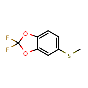 Chemical structure of 2,2-difluoro-5-(methylthio)benzo[d][1,3]dioxole , CAS 2565806-39-3, AChemBlock AD296547
