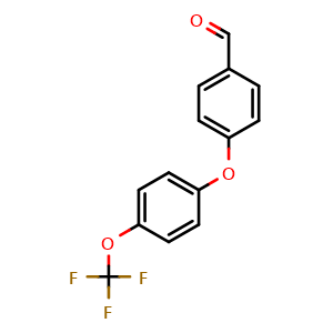 Chemical structure of 4-(4-(trifluoromethoxy)phenoxy)benzaldehyde , CAS 137736-08-4, AChemBlock AD296550