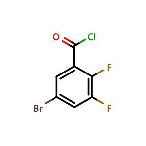 Chemical structure of 5-bromo-2,3-difluorobenzoyl chloride , CAS 1807172-38-8, AChemBlock AD296551
