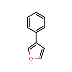 Chemical structure of 3-phenylfuran , CAS 13679-41-9, AChemBlock AD296555