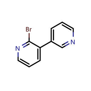 Chemical structure of 2-bromo-3,3'-bipyridine , CAS 101002-03-3, AChemBlock AD296561