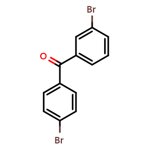 Chemical structure of (3-bromophenyl)(4-bromophenyl)methanone , CAS 83699-51-8, AChemBlock AD296568