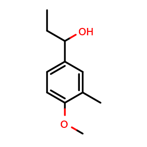 Chemical structure of 1-(4-methoxy-3-methylphenyl)propan-1-ol , CAS 199014-88-5, AChemBlock AD296584