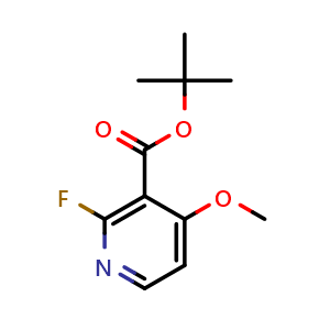 Chemical structure of tert-butyl 2-fluoro-4-methoxynicotinate , CAS 2918968-55-3, AChemBlock AD296585