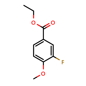 Chemical structure of ethyl 3-fluoro-4-methoxybenzoate , CAS 170645-87-1, AChemBlock AD296595